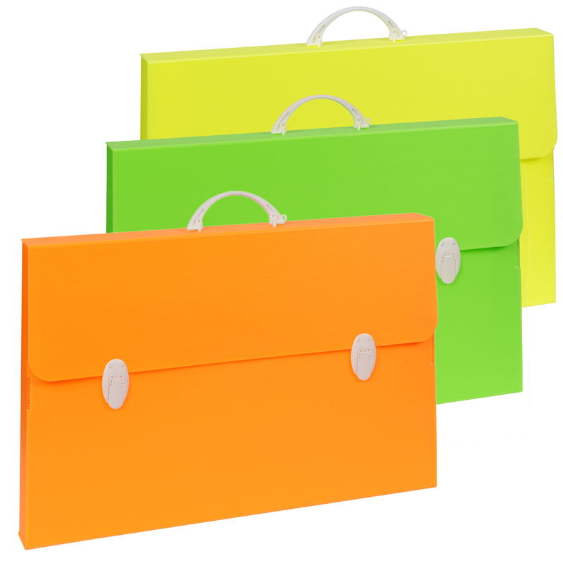 Valigetta polionda Fluo 36,5x56,5cm dorso 5,5cm colori assortiti