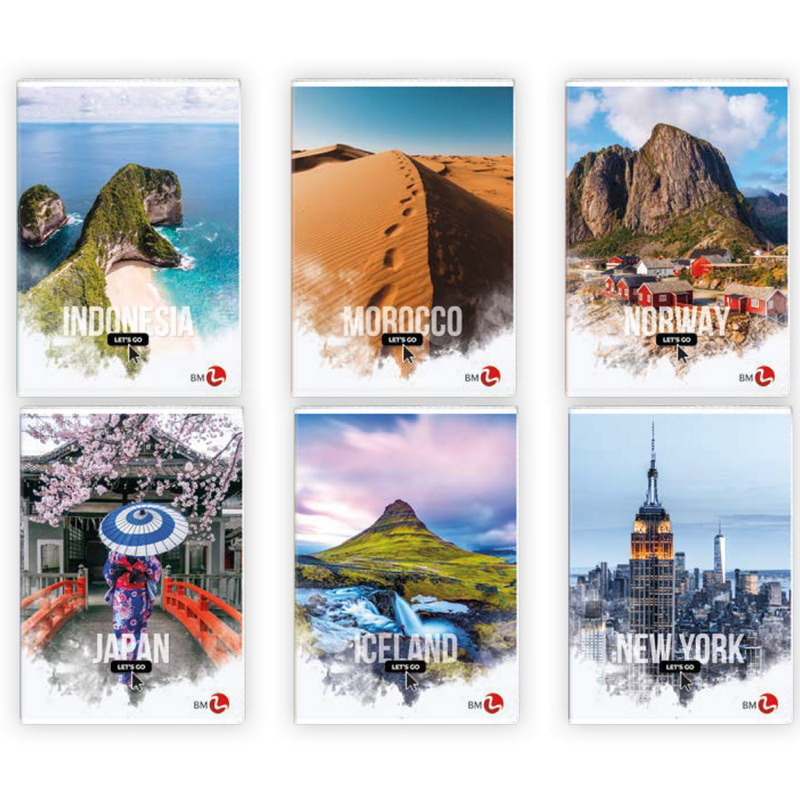 Maxiquaderno A4 40fg+2 80gr 4mm Travel BM