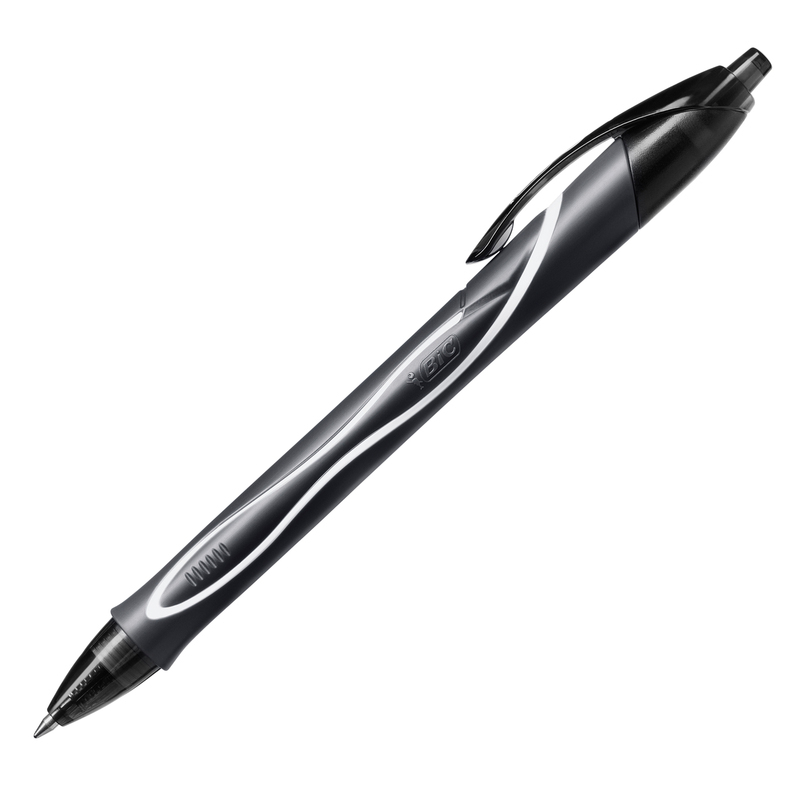 Scatola 12 penna sfera scatto Gelocity quick dry nero BICR