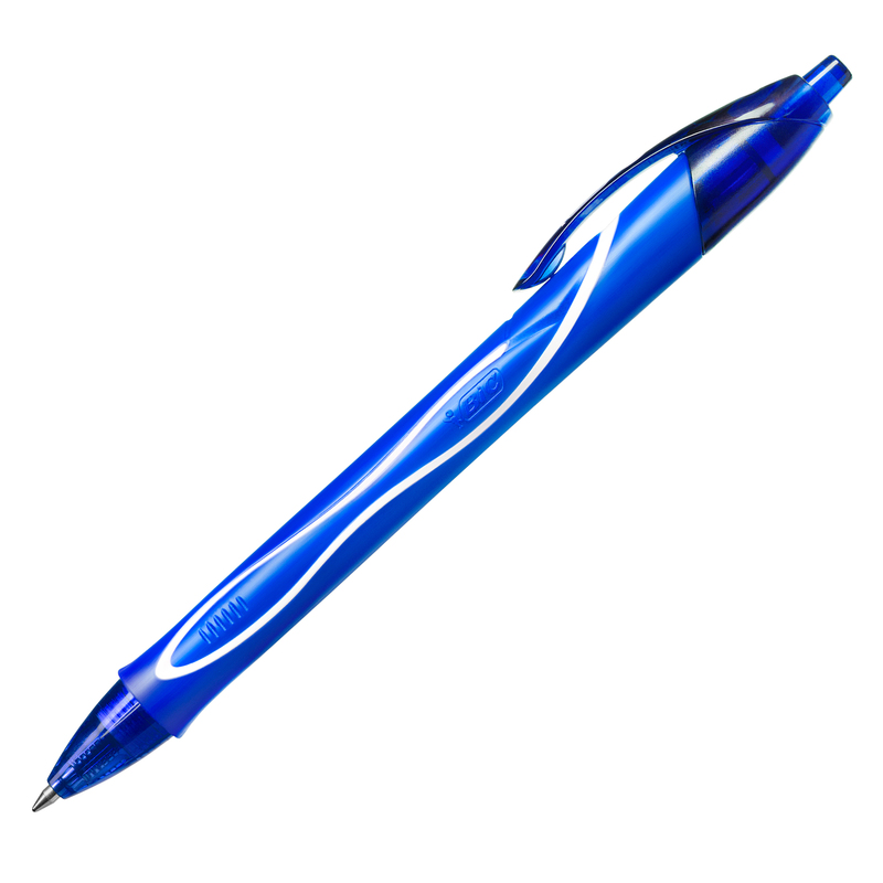 Scatola 12 penna sfera scatto Gelocity quick dry blu BICR