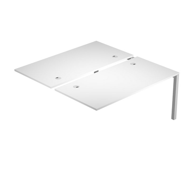 Postazione doppia aggiuntiva per scrivanie 160X166cm Bianco - AgorA'