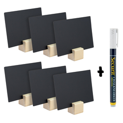 Set 6 supporti Wood + 6 Tag Securit