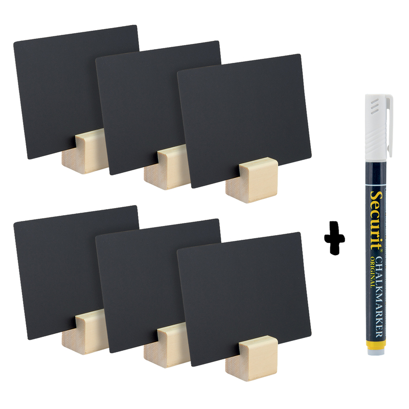 Set 6 supporti Wood + 6 Tag Securit