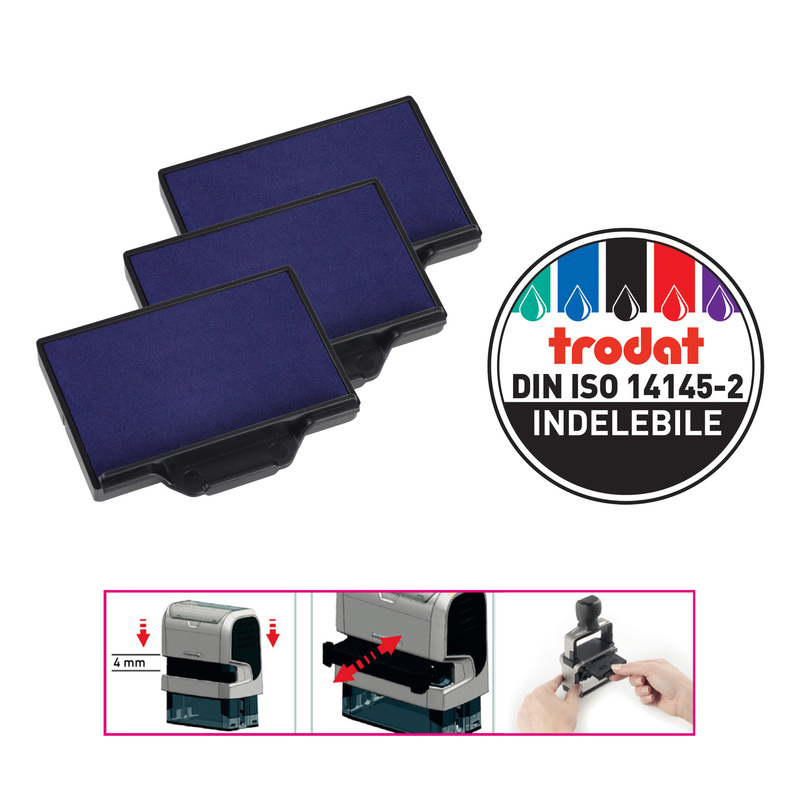 Blister da 3 tamponi 6/56 blu Trodat