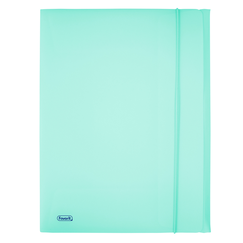 Cartella 3L c/elastico PPL PASTEL azzurro f.to utile 24x33cm Favorit