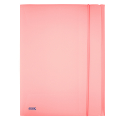 Cartella 3L c/elastico PPL PASTEL rosa f.to utile 24x33cm Favorit