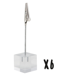 Set 6 Porta Tag a pinza in acrilico TAG-HLD-AC Securit