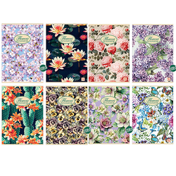 MAXIQUADERNO A4 40fg+2 80gr 5mm NATURE FLOWERS PIGNA
