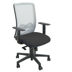 Seduta operativa Nathan NTHBR nero/grigio chiaro con braccioli regolabili