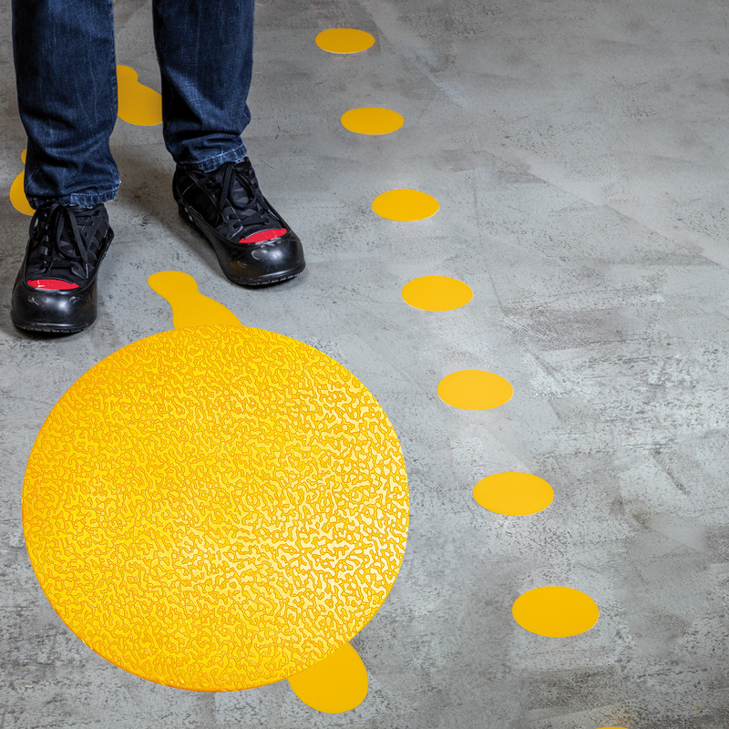 Conf.10 adesivi da terra "Punto" D10cm 1704 Durable