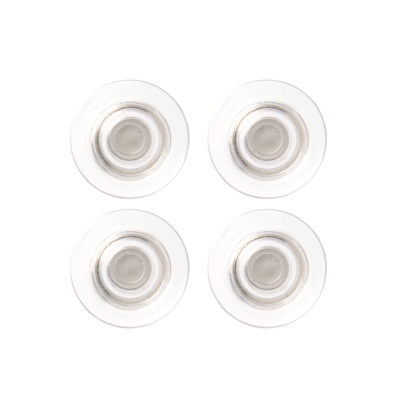 Blister 4 Magneti extra-forti trasparenti D32mm Nobo