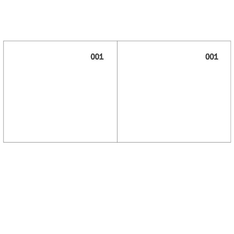 Blocco scontrino 2 sezioni 100copie num. bianco 5,8X13cm DU160000010 DU