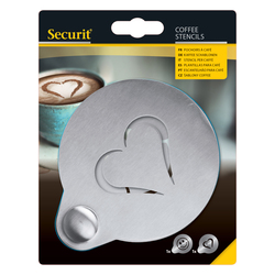 Set 2 stencil per caffE' "CUORE + SMILE" Securit