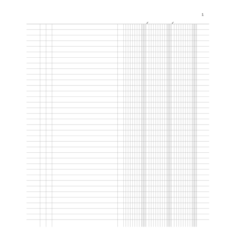 Registro inventari a 3 colonne 96pag.num.31x24,5cm DU135100000 DU