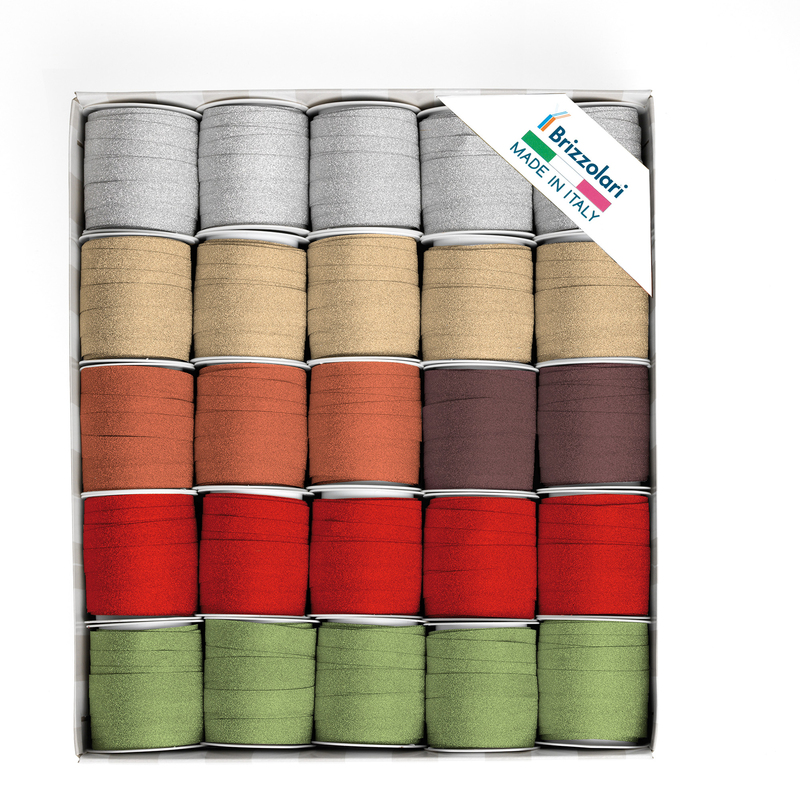 25 rocche Glitty 68245 10mmx5mt colori assortiti Brizzolari