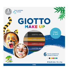 Set 6 matite cosmetiche Make Up colori classici mina da D 6,5mm Giotto