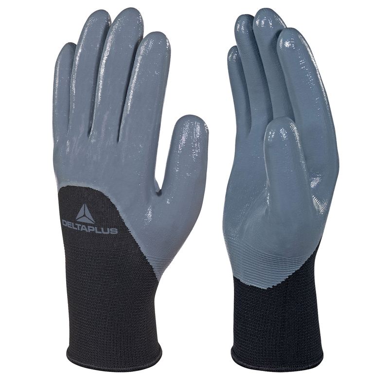 Guanto in maglia di poliestere VE715gr Tg.08 col. grigio/nero