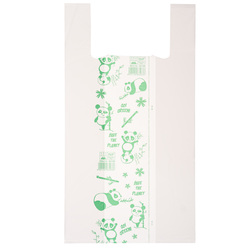 Scatola 500 Shoppers bianchi MAXI 18Âµ 30x60CM 9+9cm Mater-Bi