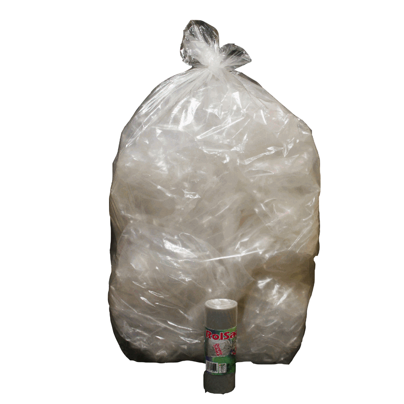 10 Sacchi trasparente 70x110cm 110Lt 22mic Rolsac