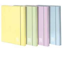 Cartella 3 lembi c/elast. dorso 12mm colori assortiti Pastel One Color Blasetti