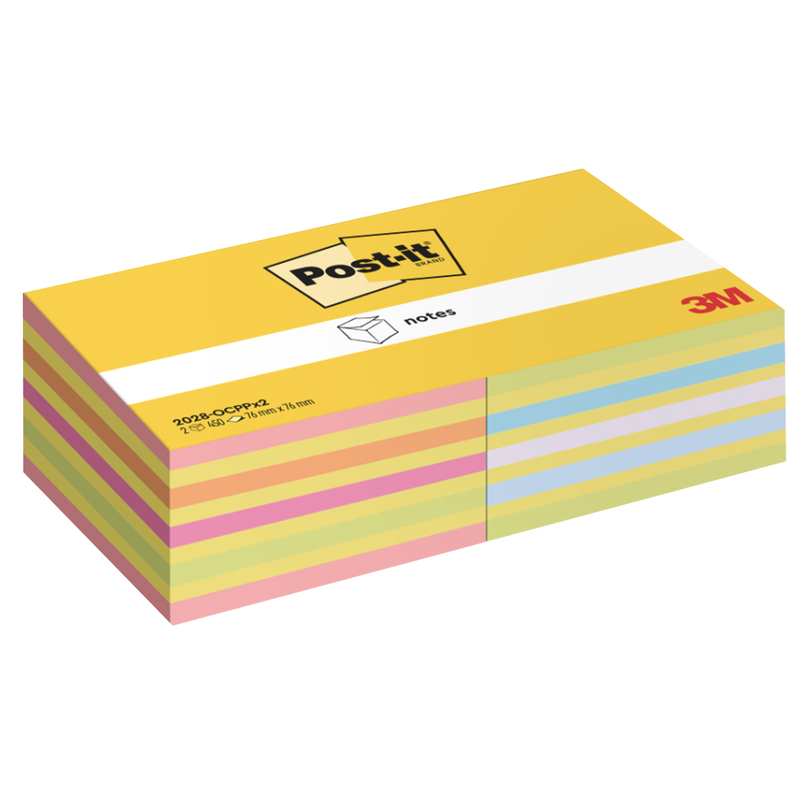Cf 2pz cubo 450fg. Post-itR Notes 76x76mm 2028-0CPPX2 colori ass. neon/pastello