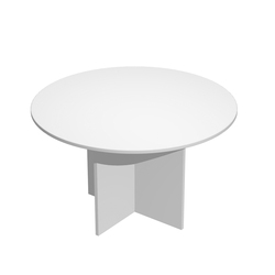 Tavolo riunioni 4 posti D120 x H72cm Bianco - EASY