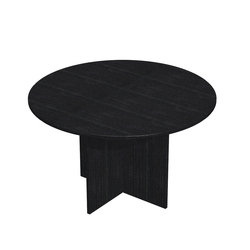 Tavolo riunioni 4 posti D120 x H72cm Nero venato frassino - EASY