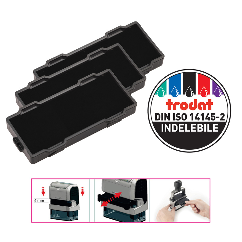 Blister da 3 tamponi 6/9512 nero Trodat