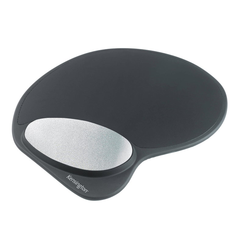 Memory Gel Tappetino per mouse e poggiapolsi integrato Nero-Kensington