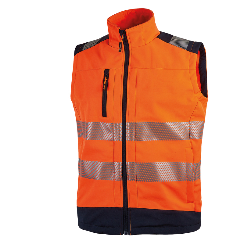 Gilet alta visibilitA' softshell Dany arancio fluo Taglia L U-Power (Delist)