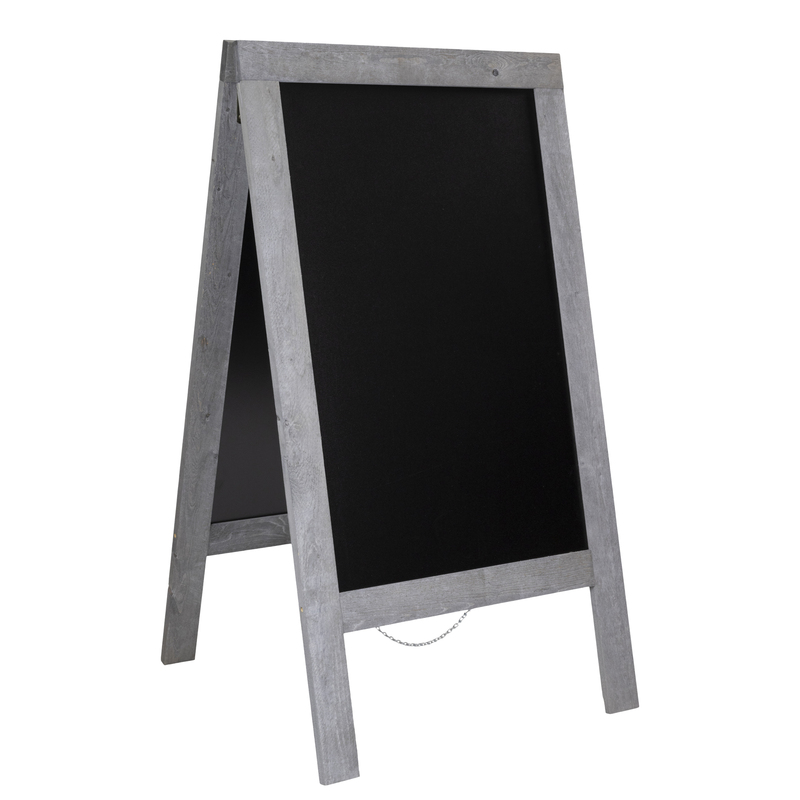 Lavagna Nature 131x72,7x72cm legno grigio SANDWICH Securit