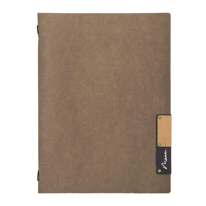 Porta MenU' A4-24,5x34cm Marrone Nature con 1 INSERTO DOPPIO
