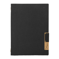 Porta MenU' A4-24,5x34cm Nero Nature con 1 INSERTO DOPPIO