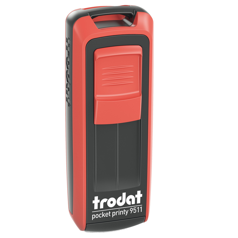 Timbro tascabile Pocket Printy 9511 38x14mm personaliz.4 righ autoinch. TRODAT