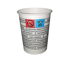 50 Bicchieri in carta con marcatura S.U.P 180ml Dopla Green