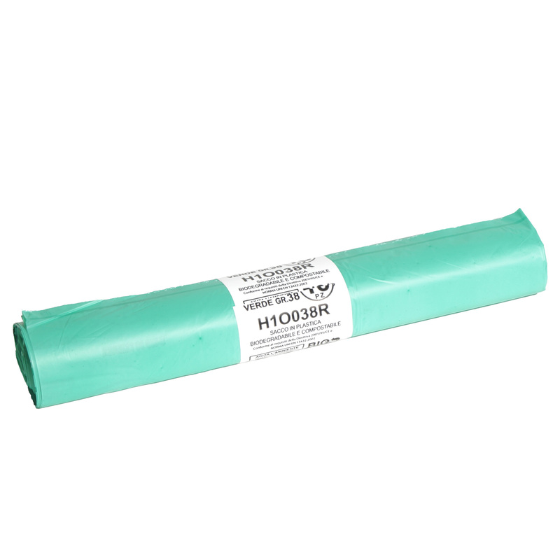 10 Sacchi BIO verdi 70x110cm 110Lt 18mic