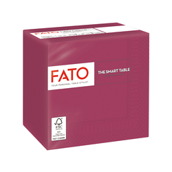 100 tovaglioli carta 24x24cm 2 Veli Bordeaux Fato