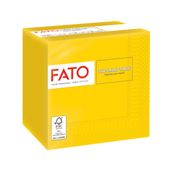 100 tovaglioli carta 24x24cm 2 Veli Giallo Fato