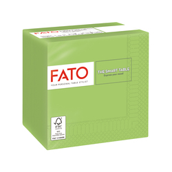 100 tovaglioli carta 24x24cm 2 Veli Verde mela Fato