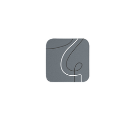 Sottobicchiere 10x10cm Linea Linee - grigio (delist)