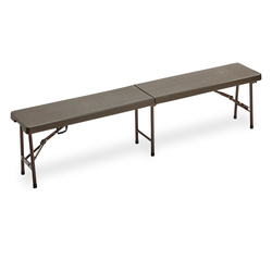 Panca pieghevole L183cm in HDPE noce Horeca