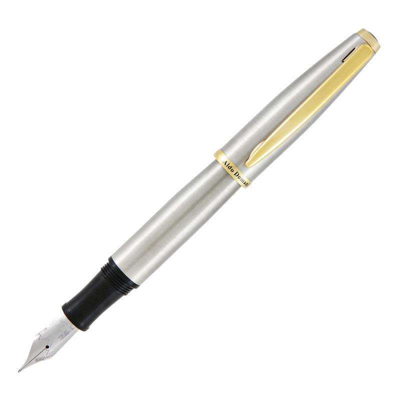 Penna stilografica Aldo Domani punta M fusto silver Monteverde