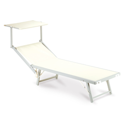 Lettino con copertura beige Ibiza(temp indisp stagionale)