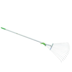 Scopa in metallo per erba e foglie regolabile