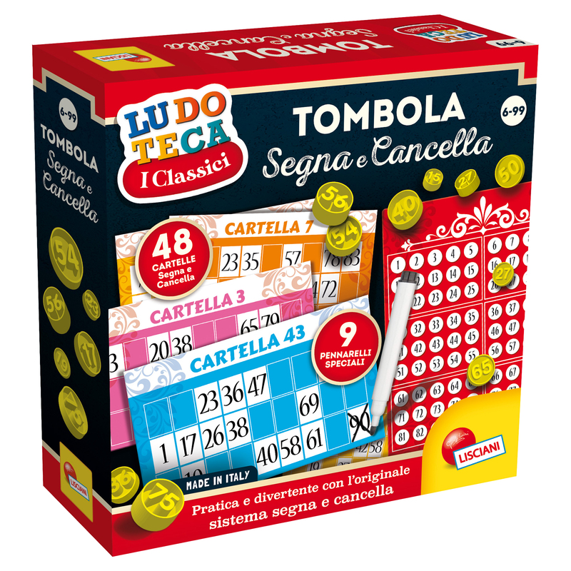 Ludoteca Tombola segna e cancella Lisciani