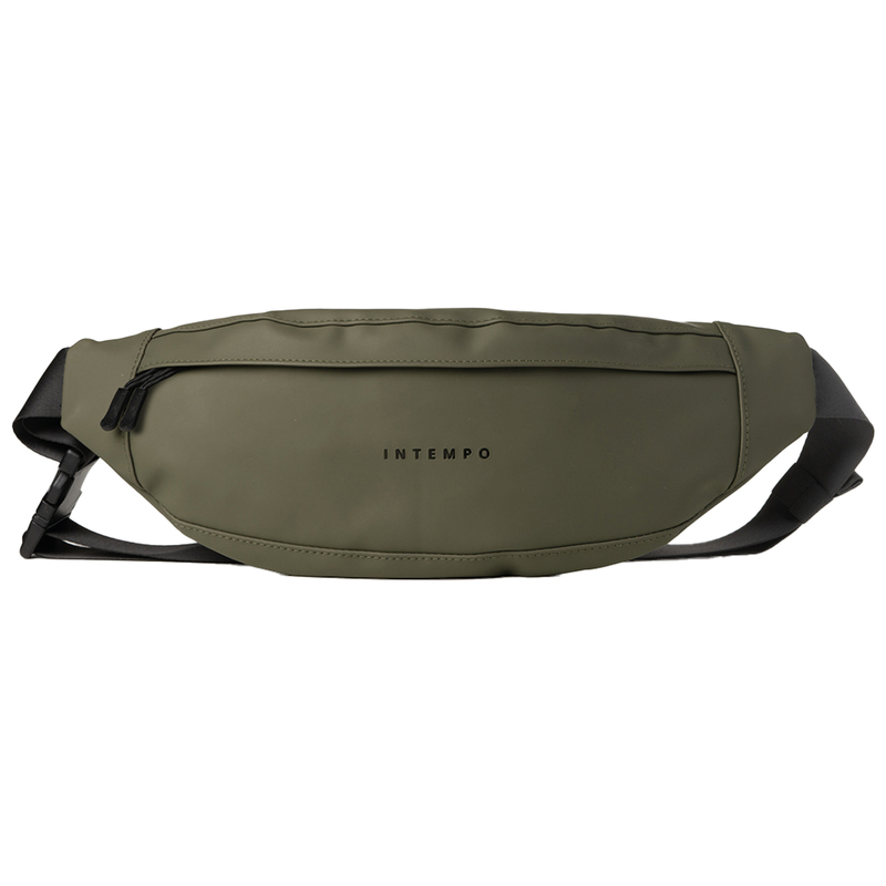 Marsupio Drop gomma antipioggia dim. 37x14x5cm verde InTempo
