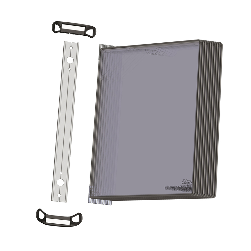 Kit Leggio magnetico Pro Wall Kit + 10 buste f.to A4 nero Djois