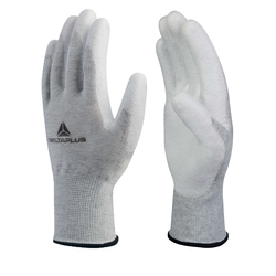 Guanto antistatico in poliestere/carbonio VE702PESD Tg.09 col. bianco
