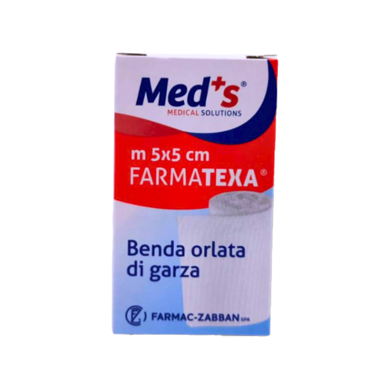 Scatola 12 bende di garza orlata 5cm x 5mt