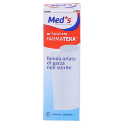 Scatola 12 bende di garza orlata 10cm x 5mt